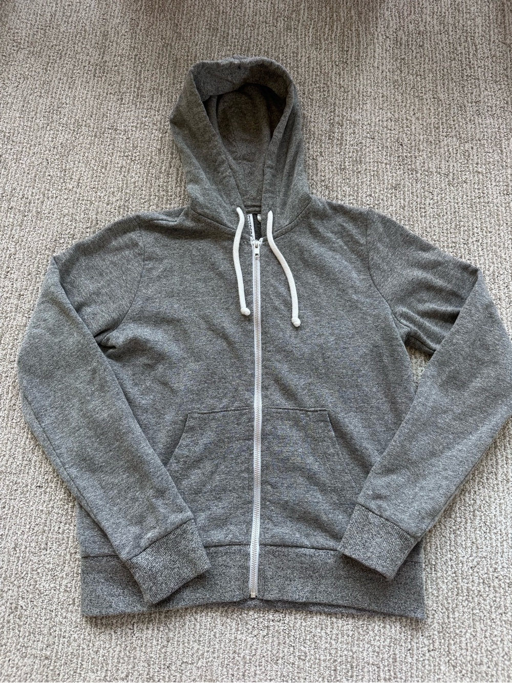 Divided Charcoal Gray Full-Zip Hoodie